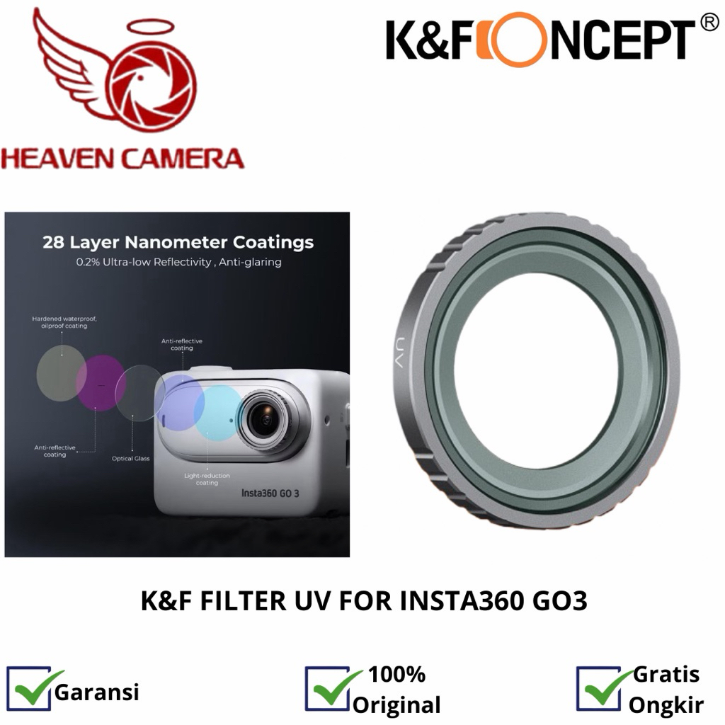 KNF Concept UV Filter สําหรับ Insta360 GO3 Filter K&F Concept