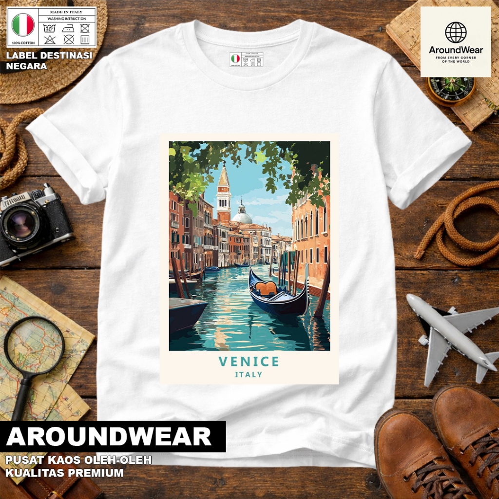 ITALY SOUVENIR T-SHIRT 33 WITH ITALY COUNTRY TAG PREMIUM SOUVENIR MATERIAL GIFT