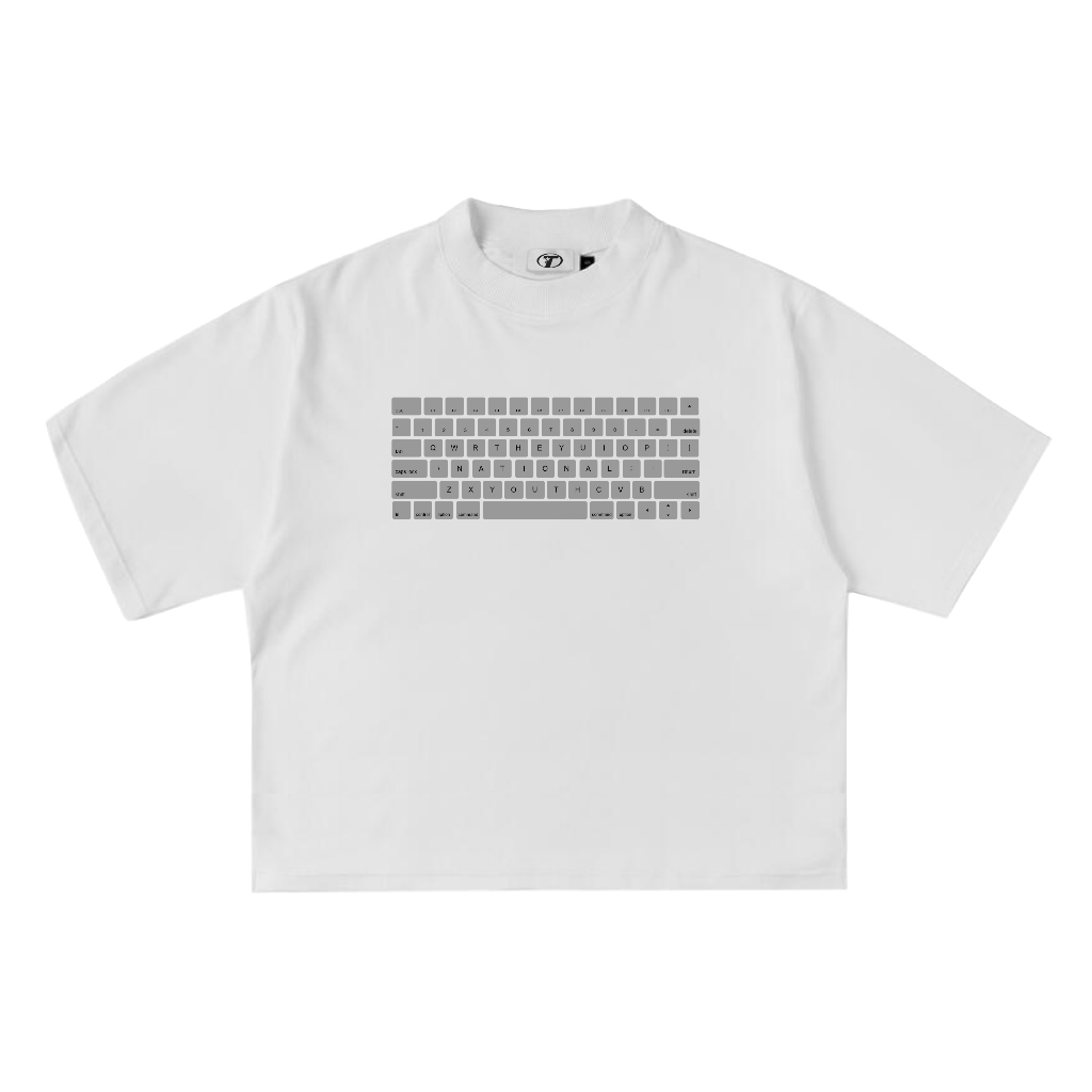 เสื้อยืด Boxy สากล Heavyweight 16s Keyword สีขาว