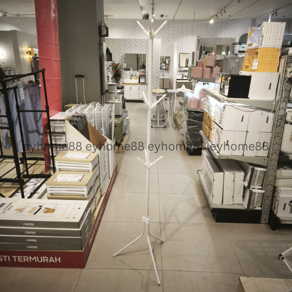 GANTUNGAN Ichi EYO IF0150 เสื้อผ้าสไตล์ต้นไม้สีขาว หมวก ผ้าพันคอ และอุปกรณ์เสริม ขาตั้งแบบแขวน