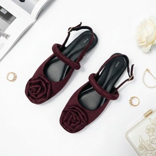 MACATI ELVARA Sandal Flatshoes Mary Jane Wanita Elegan Sandal Wanita Harian Model Korea Sandal Ballet Perempuan Sandal Flat Minimalis Elegan Sandal Flatshoes Wanita Kekinian Sandal  Lebaran Wanita
