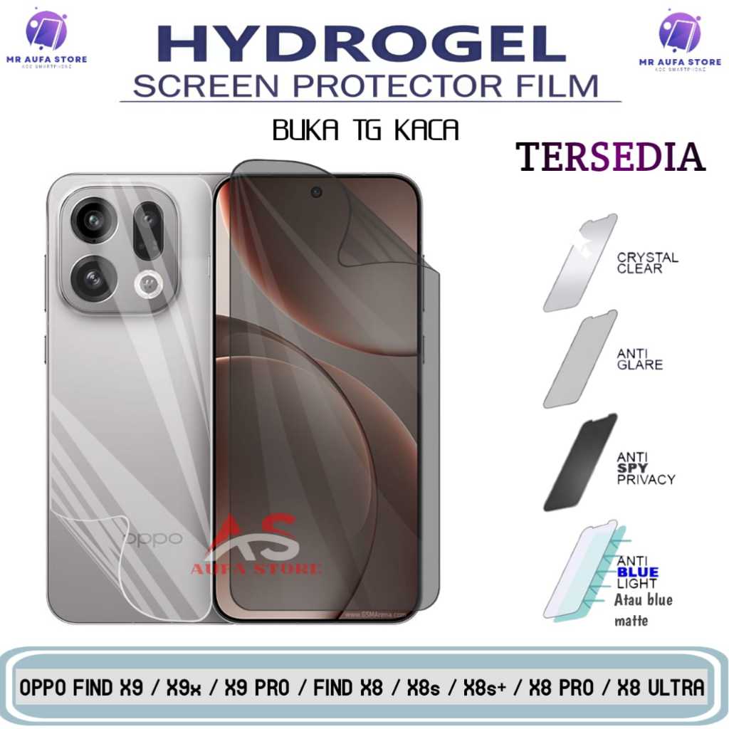 ใหม่ Anti-Scratch Hydrogel Flim NOT TG GLASS สําหรับ OPPO FIND X9 / FIND X9 + / FIND X8 / FIND X8S /
