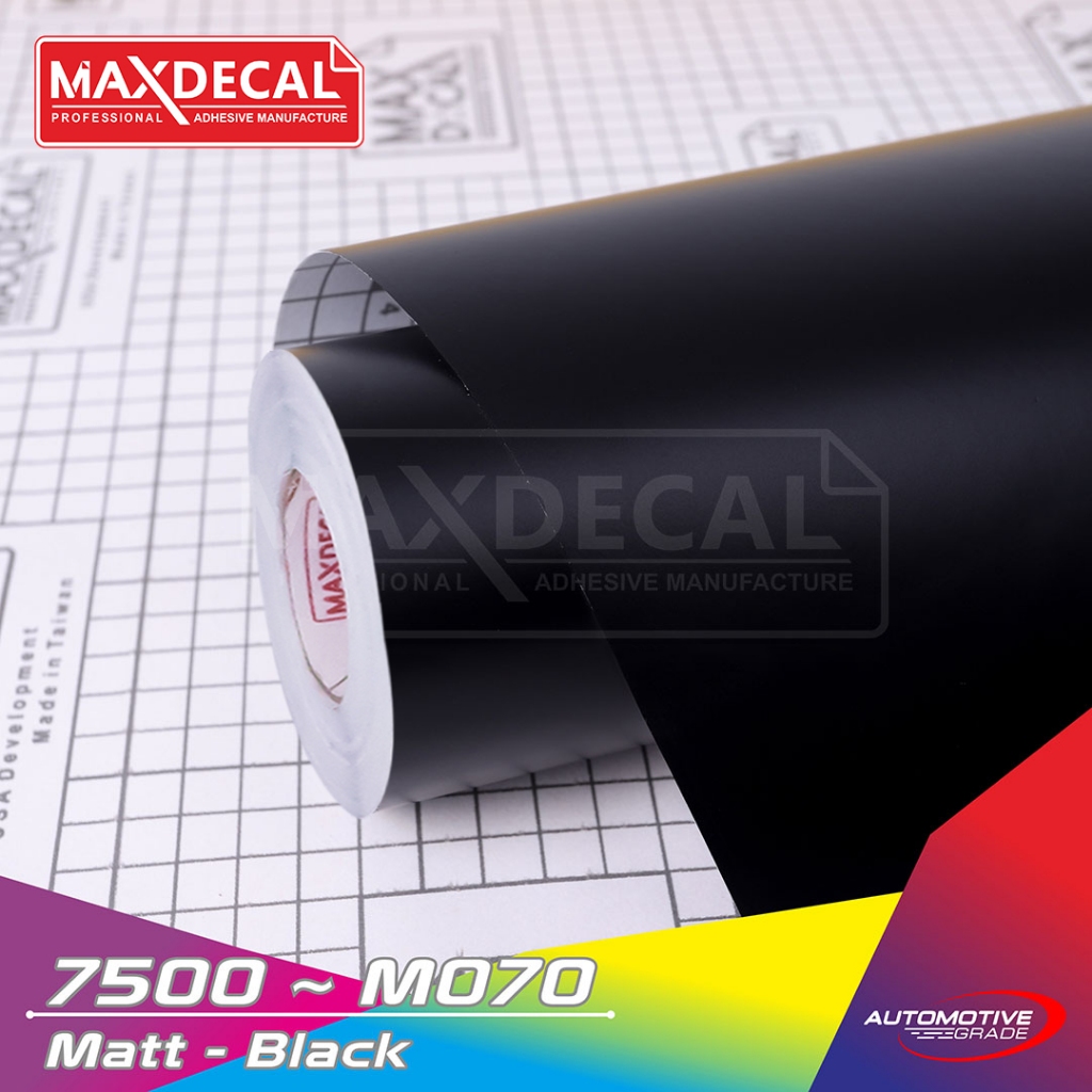 Maxdecal 7500 M 070 สีดํา สีดําด้าน ต่อเมตร