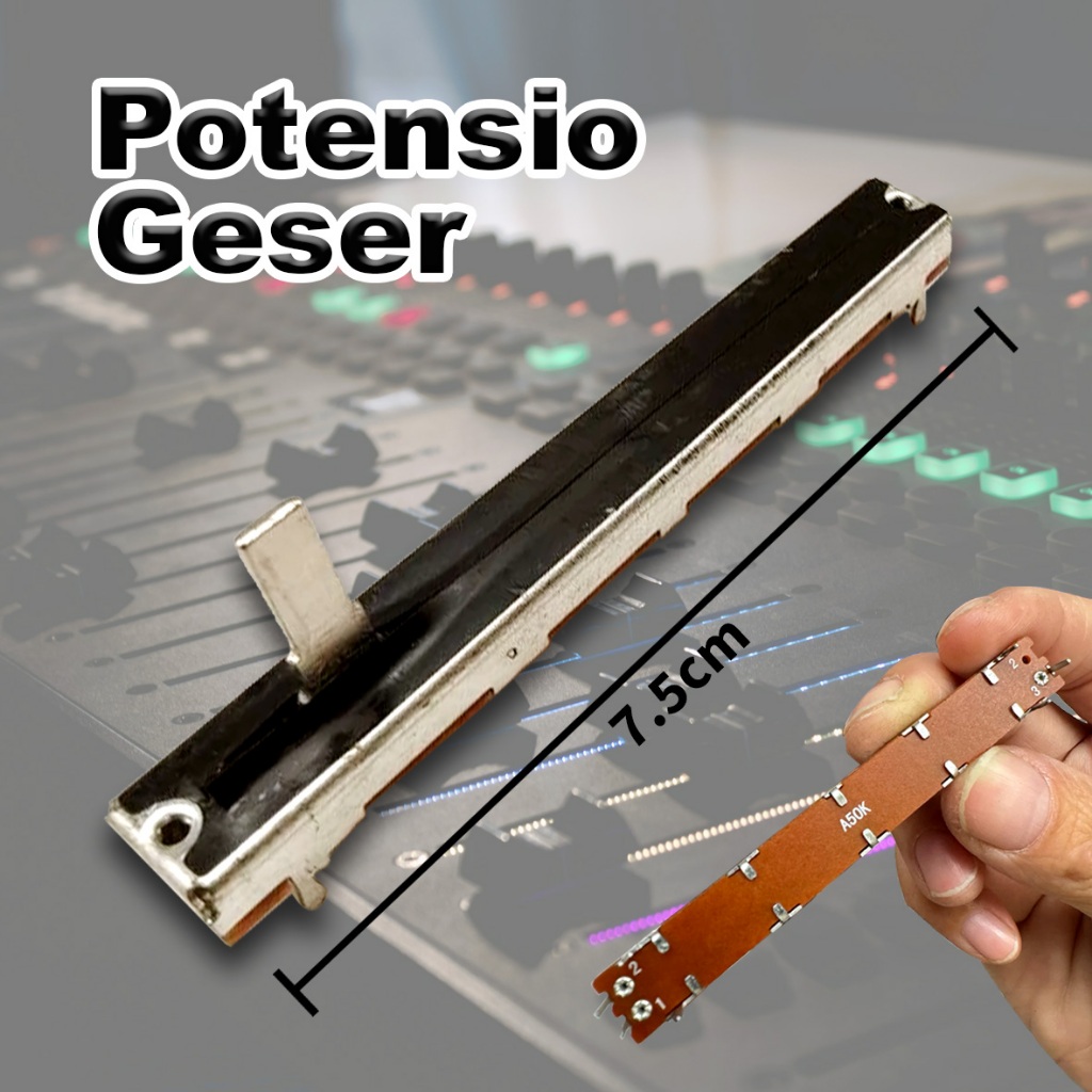 7.5 ซม.สไลด์ Potentiometer 2-1 pin A50k Mono สไลด์ 7.5 ซม.ผสม A503
