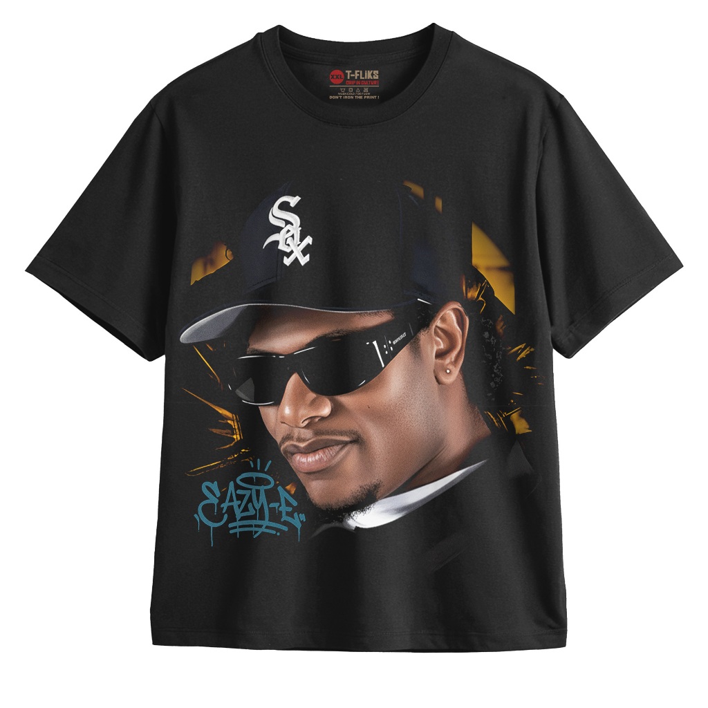 EAZY-E OVERSIZE UNISEX BLACK BAND TSHIRT - TFIKS
