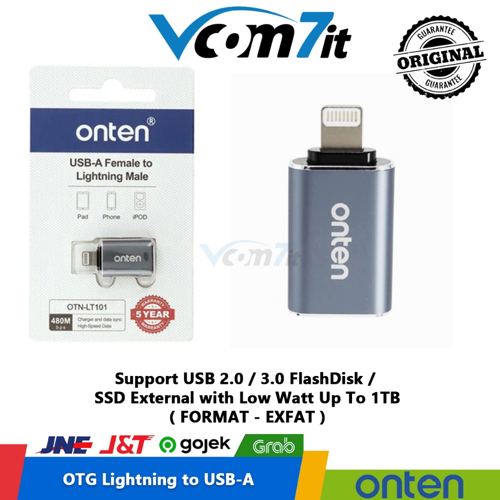 OTG iPhone / iPad Lightning เป็น USB 2.0 3.0 Flash Disk ONTEN LT101