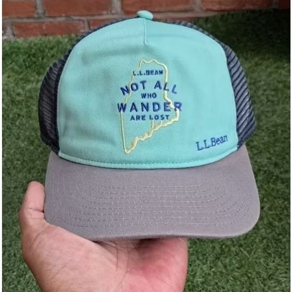 LLBean NOT ALL WHO WANDER ARE LOST Trucker Cap Preloved