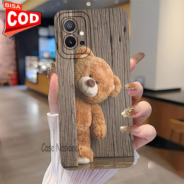 เคสสําหรับ Vivo T1 / Y75 5G Softcase Protective Motif Be4r สีน้ําตาล Cool อินเทรนด์ปลอกทุกรุ่น Handp
