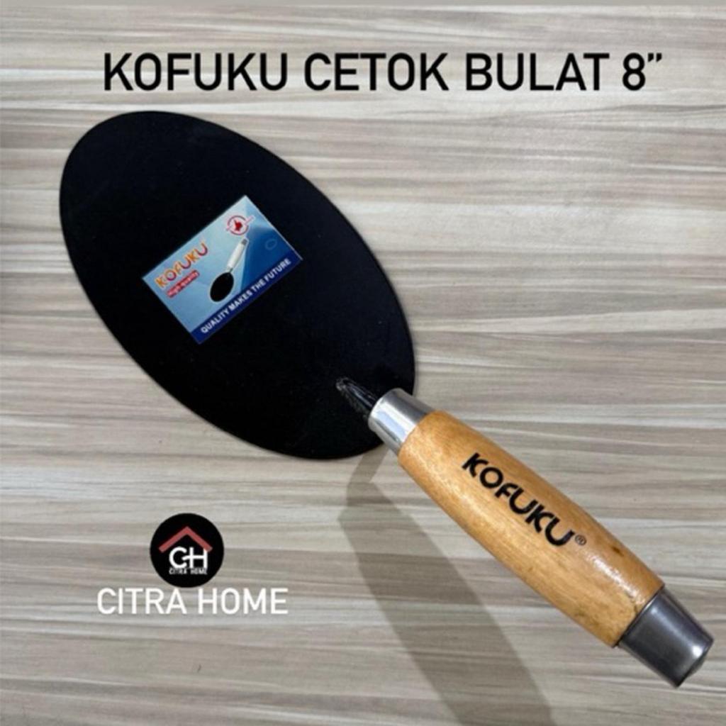 Kofuku Trowel ด้ามไม้ช้อนซีเมนต์ 8 ชิ้นรอบ