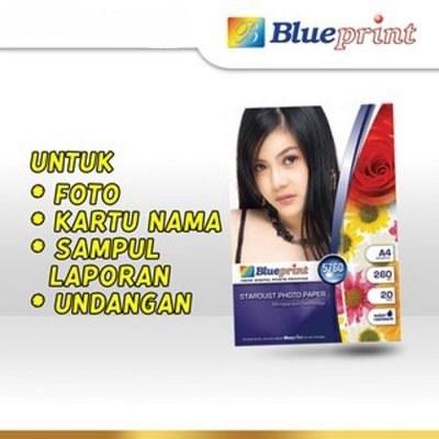 กระดาษ Stardust Blueprint กระดาษภาพถ่าย 260 แกรม 20 แผ่น กระดาษภาพถ่าย Microรูพรุน A4 260 แกรม