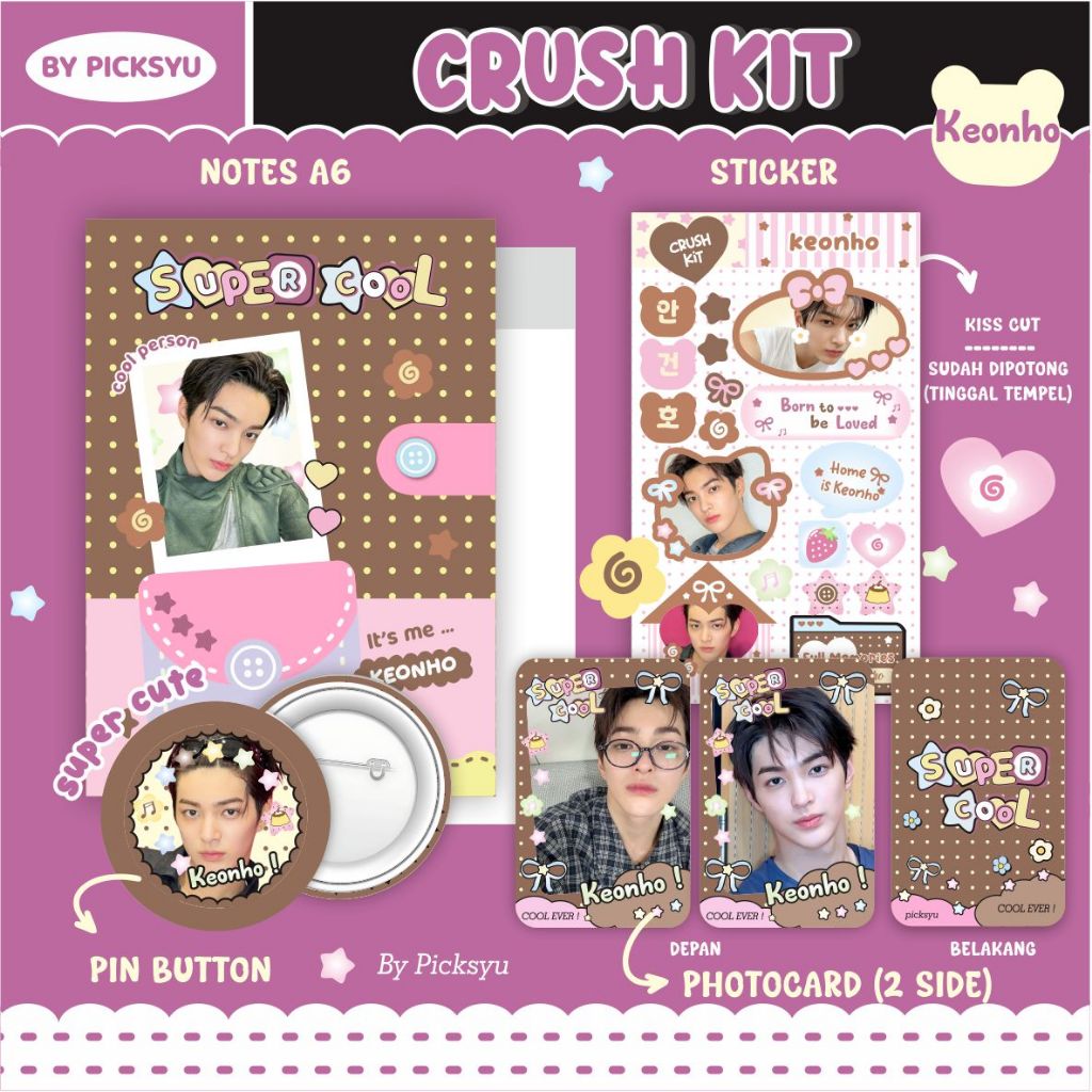 โน๊ตบุ๊ค CRUSH KIT II - PIN - สติ๊กเกอร์ - ภาพถ่าย UNOFF COR มอก.