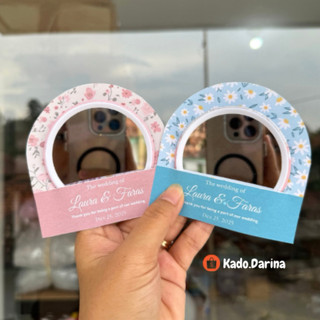 Souvenir Cermin / Souvenir Pernikahan Free Custom Nama