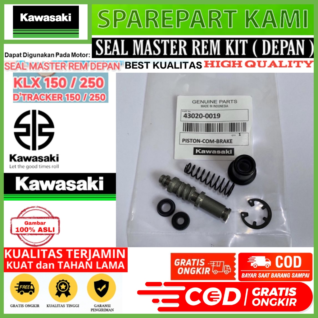 ชุดซีลหลักเบรคด้านหน้า KLX SLG BF 150 250 DTRACKER 150 250 43020-0019 KAWASAKI ORIGINAL