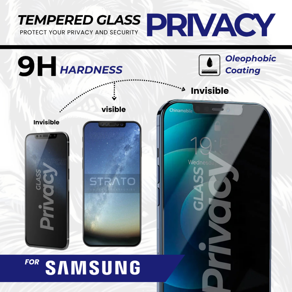 SAMSUNG ซัมซุง | ESD Anti Spy/ Privacy Tempered Glass (Glossy Glass) A07, A17 5G, S23, S24 FE