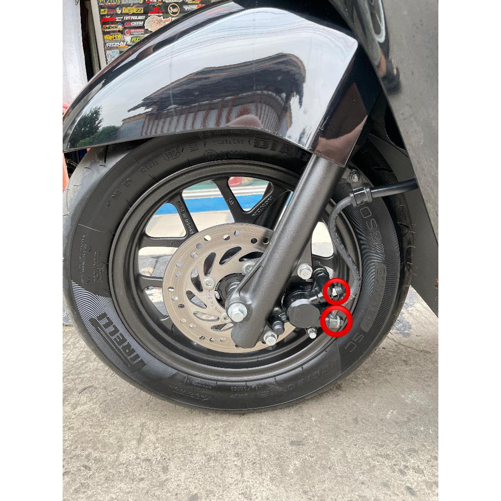 BANJO BOLT + FRONT CALIPER AIR NEPEL (2 BOLT) NUTTO 160 CBS YEAR 2020 - 2025 NEW HONDA MODEL 2 BRACK