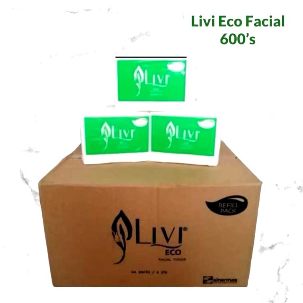 กระดาษเช็ดหน้า Livi Eco 600s 2 ชั้น ประหยัด