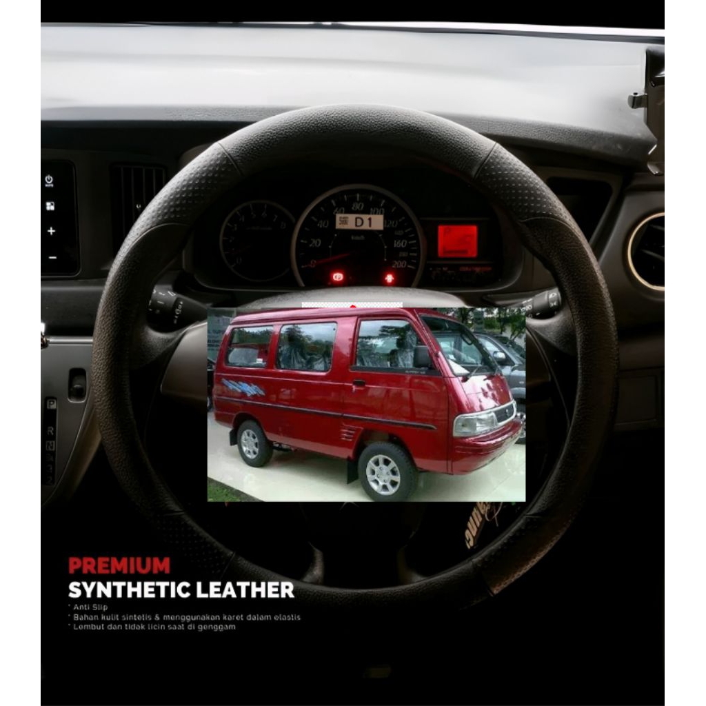 ฝาครอบพวงมาลัยรถยนต์ SLW วัสดุหนาทําจากหนังสังเคราะห์ระดับพรีเมียมและปลอกหุ้มพวงมาลัยรถยนต์กันลื่น C