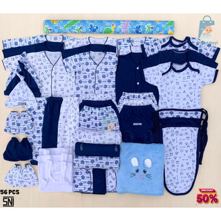 Paket Hemat 53 Pcs - Paket Lahiran Lengkap SNI | Baju, Celana, Bedong, Popok, Gurita, Jumper Bayi