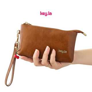 KEY.LA | DAISY DOMPET PANJANG WANITA MUAT HP Bahan Kulit Sintetis Murah Bagus Resleting Gold Tali Tangan Charm Lucu Cocok Untuk Uang Kartu Kunci
