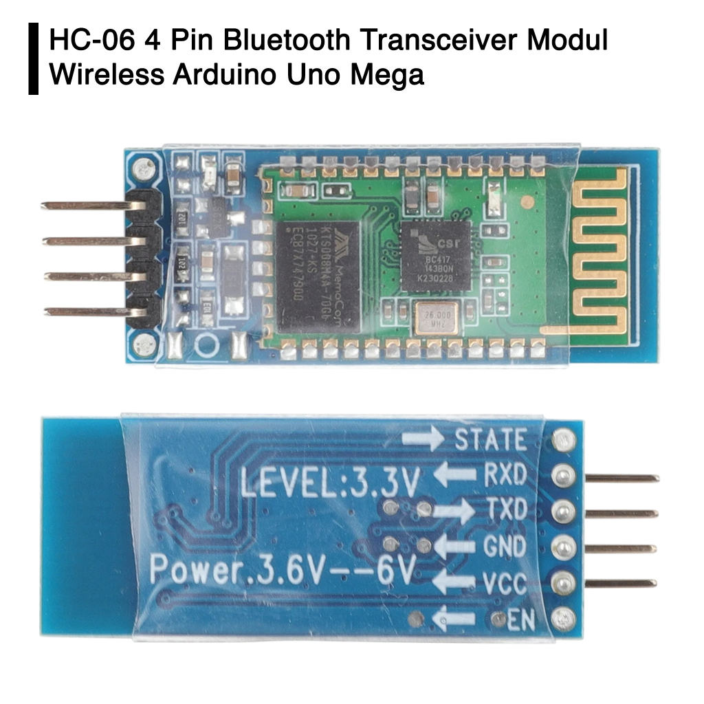 HC-06 HC06 4 Pin Bluetooth Transceiver โมดูลไร้สาย Arduino Uno Mega