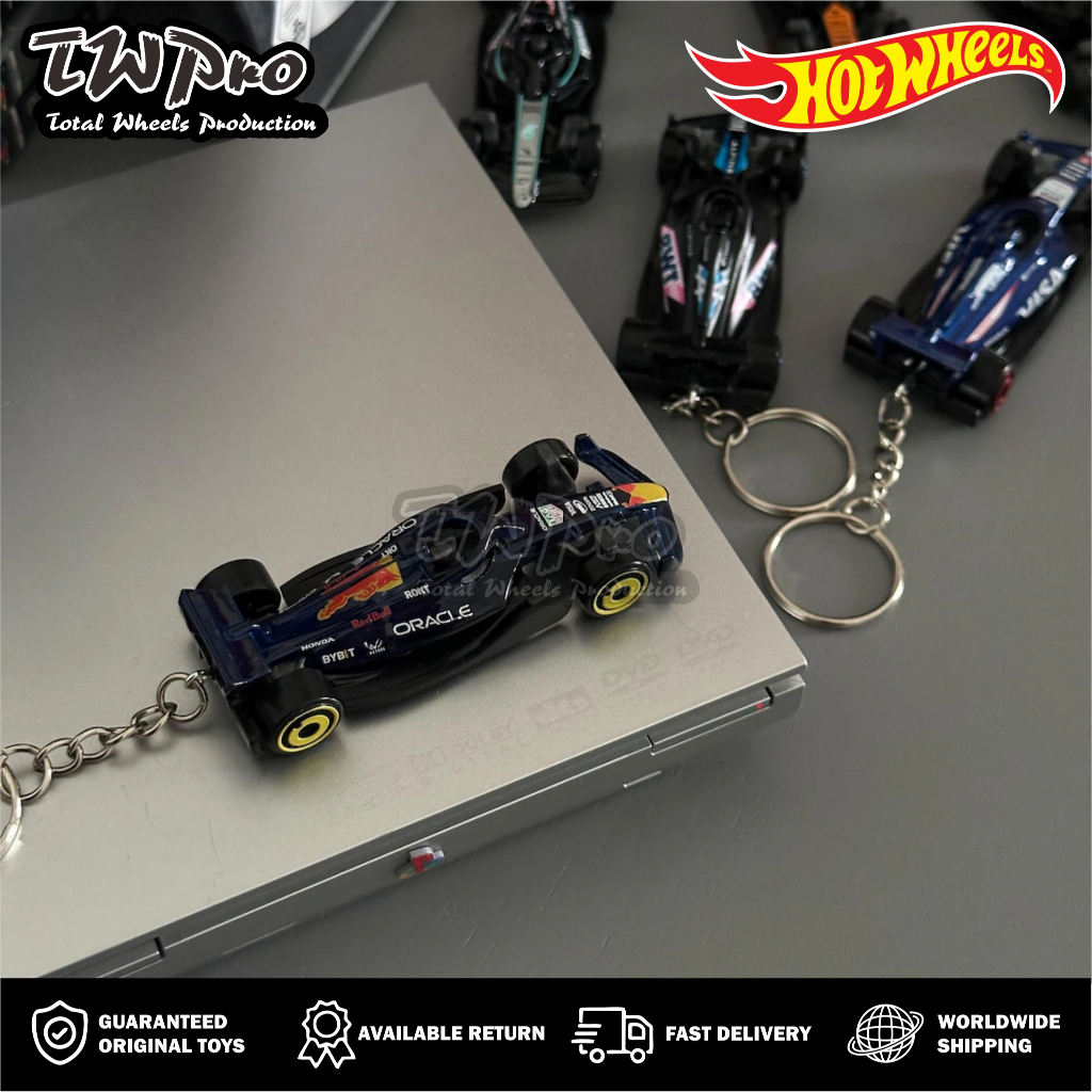 GANTUNGAN HOT WHEELS FORMULA 1 KEYCHAIN - F1 - ORACLE REDBULL RACING - SHRIPP HOOK - KEYRING - KEYCH
