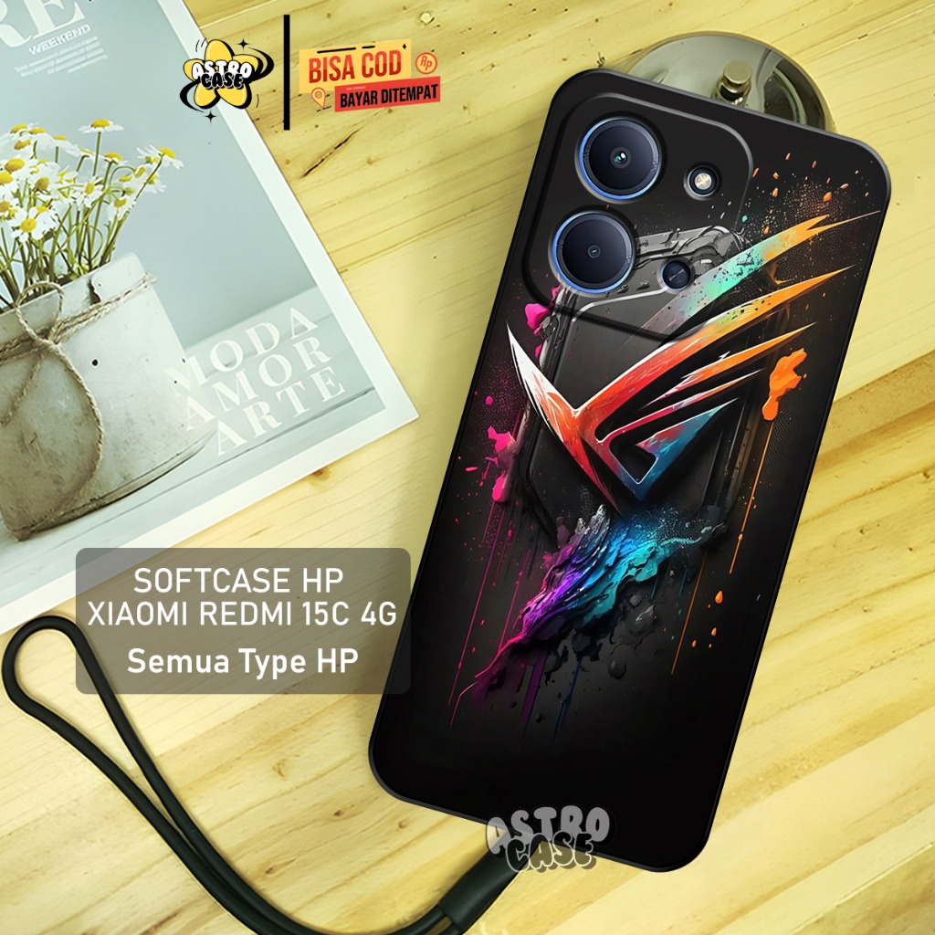เคส Xiaomi Redmi 15C 4G - เคส Redmi 15C Geming ROG Doft Luxury Motif - Softcase Redmi 15C 14C 13C 12