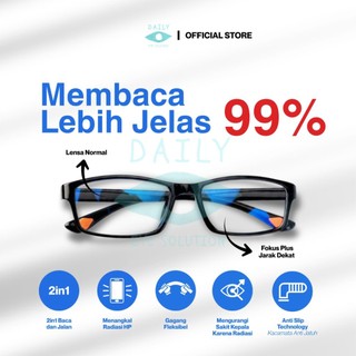 Kacamata Baca dan Jalan Anti Radiasi Blueray Pria dan Wanita Ukuran Plus Untuk Rabun Dekat