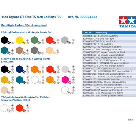Tamiya Toyota GT-One TS-020 Lemans