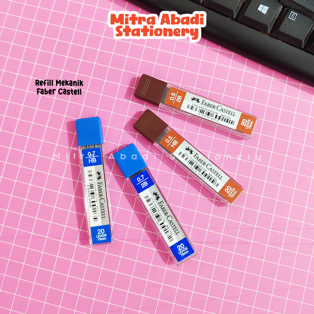 (1 ชิ้น) FABER CASTELL MECHANICAL PENCIL CONTENTS 0.5 & 0.7 / ORIGINAL REFILL LEAD PENCIL STATIONERY