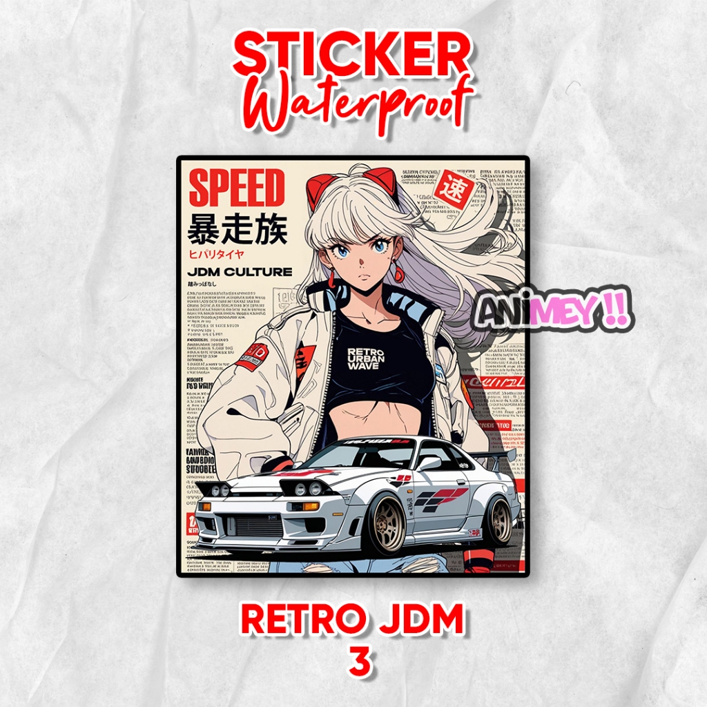 สติ๊กเกอร์ย้อนยุค JDM Cars / สติ๊กเกอร์ย้อนยุค JDM / สติ๊กเกอร์ไวนิลกันน้ํา