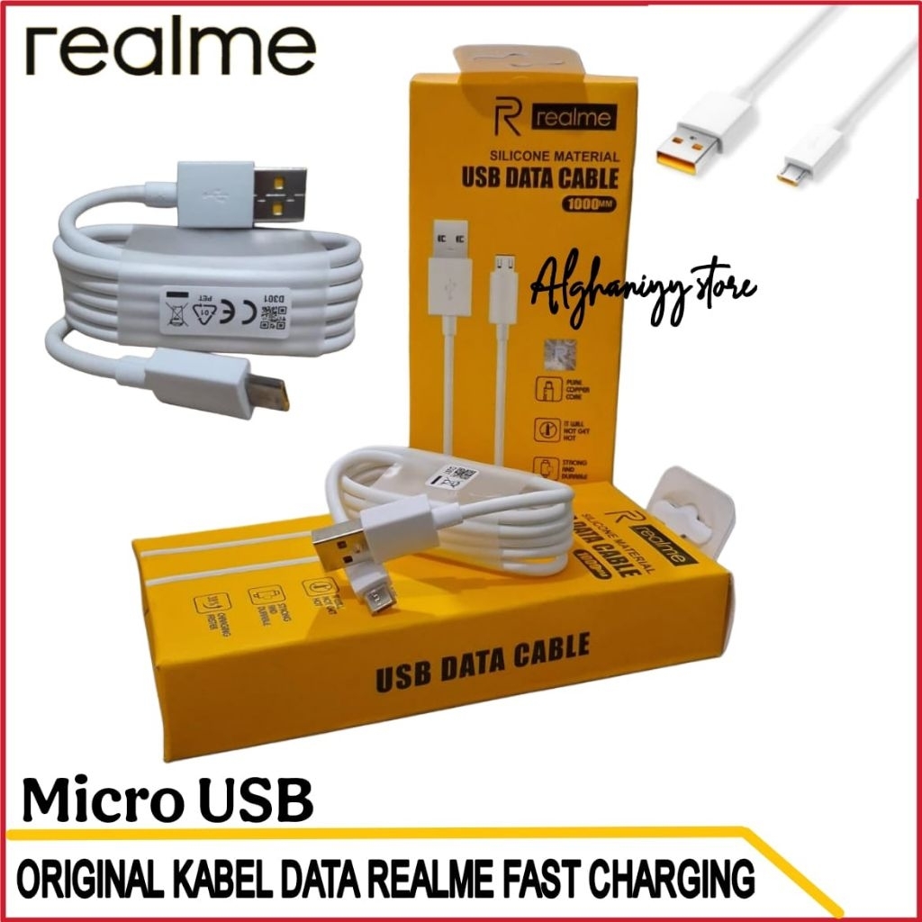 REALME 2 2 Pro 3 5i 5s Fast Charging Data CABLE Original 100% Realme Micro USB Cable