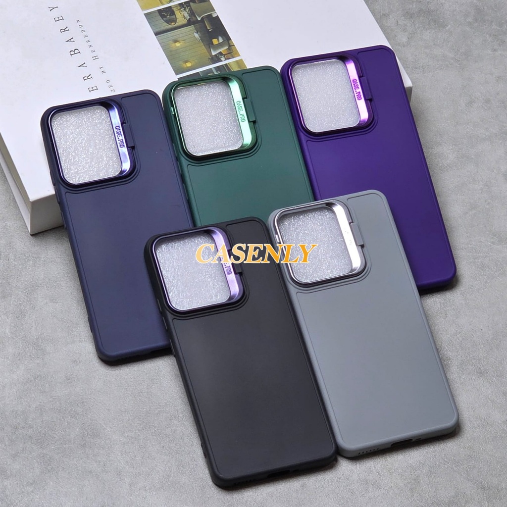 Premium Softcase Macaron Stand Camera Case Kickstand Camera Case สําหรับ Poco X7 Pro Poco X7 5G