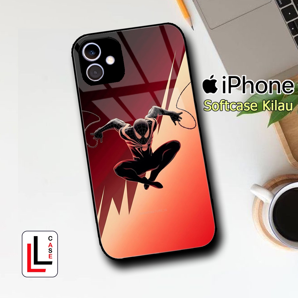 {LL1100} Softcase Glossy Iphone 11 12 13 14 15 Pro Max Mini X XR 6 7 8 Case IP Premium Shiny Mirror 