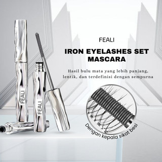 [BPOM] FEALI Iron Eyelashes Set Mascara Lengthen Length Steel Mascara Eye Lash Make Up - Make Up Maskara Waterproof