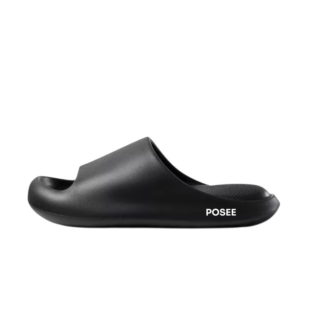 POSE Cloud Bounce Rubber รองเท้าแตะผู้ชาย รองเท้าแตะแบบสวมอินเทรนด์ เบาและทนทาน นุ่ม