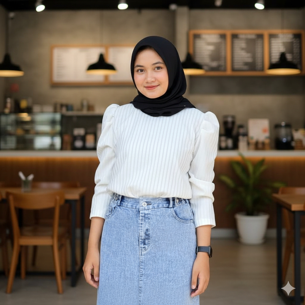 Nagisa Sabira Blouse Combi Womens Jumbo Puffy Top