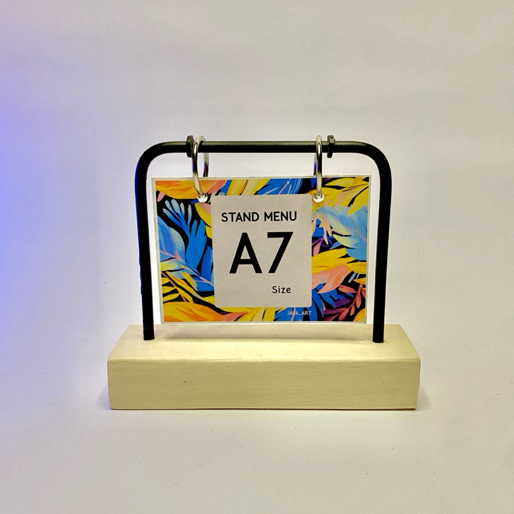 A7 LANDSCAPE INDUSTRAIAL RING MENU STAND CALENDAR PHOTO TABLE MENU STAND WOODEN RESDERS