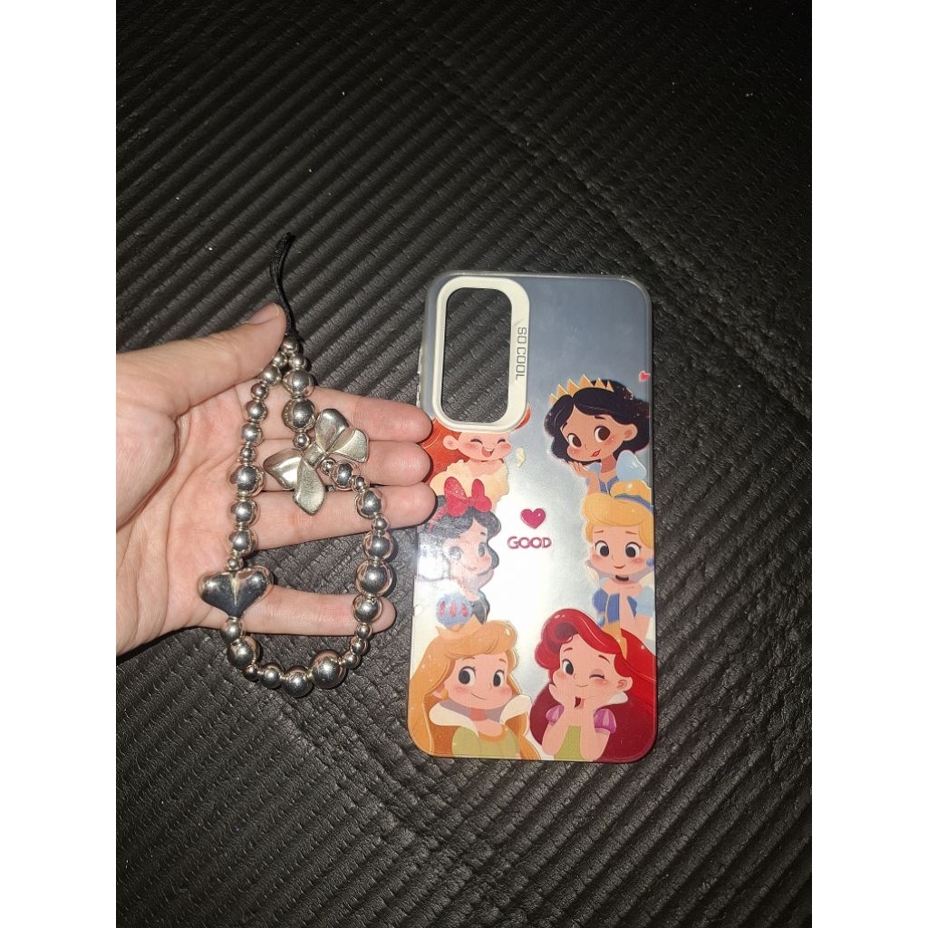 GANTUNGAN [ PRELOVED ] SAMSUNG A55 PRINCESS WHITE CASE (ฟรีที่แขวน)
