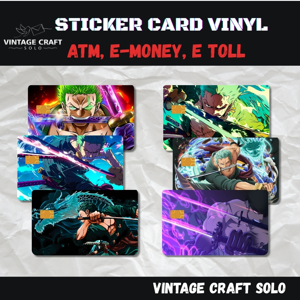 Brizzi Flazz Roronoa Zoro One Piece ATM ไวนิลการ์ดสติกเกอร์ผิว