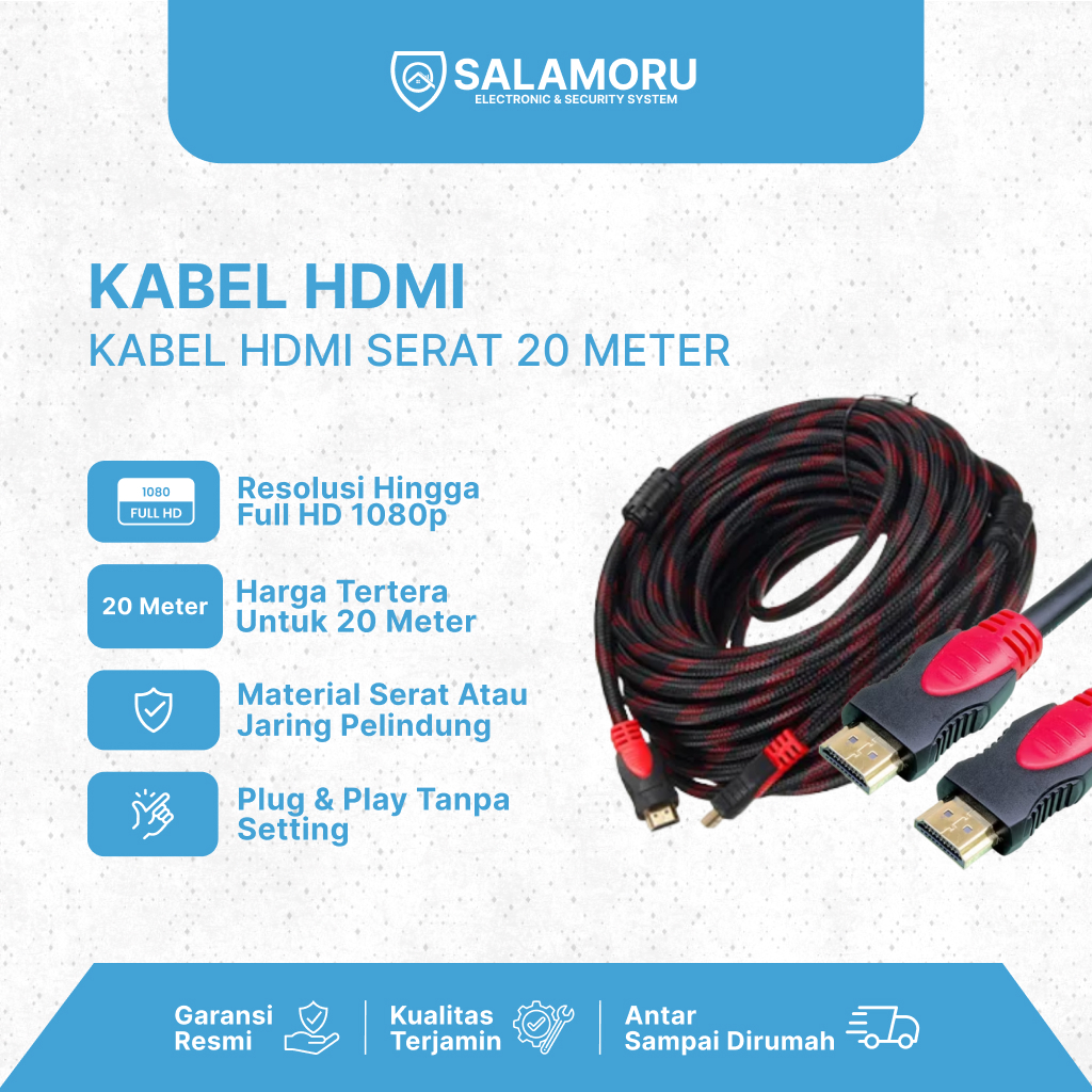 สาย HDMI to HDMI สายไฟเบอร์ 20 ม. / HDMI 20 เมตร Net / HDMI to HDMI 20 ม.