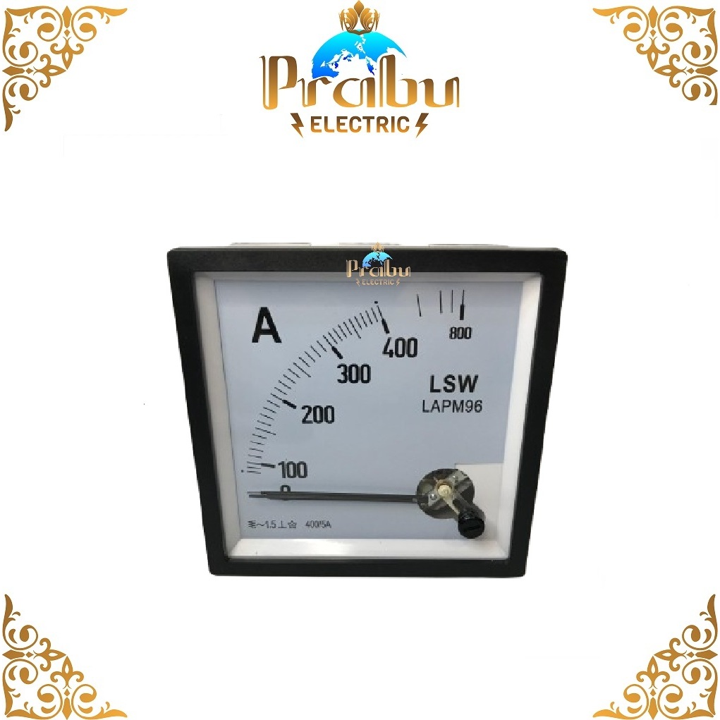 Ampere Meter Analog AC 400-5A 96 x 96 ผ่าน CT LSW