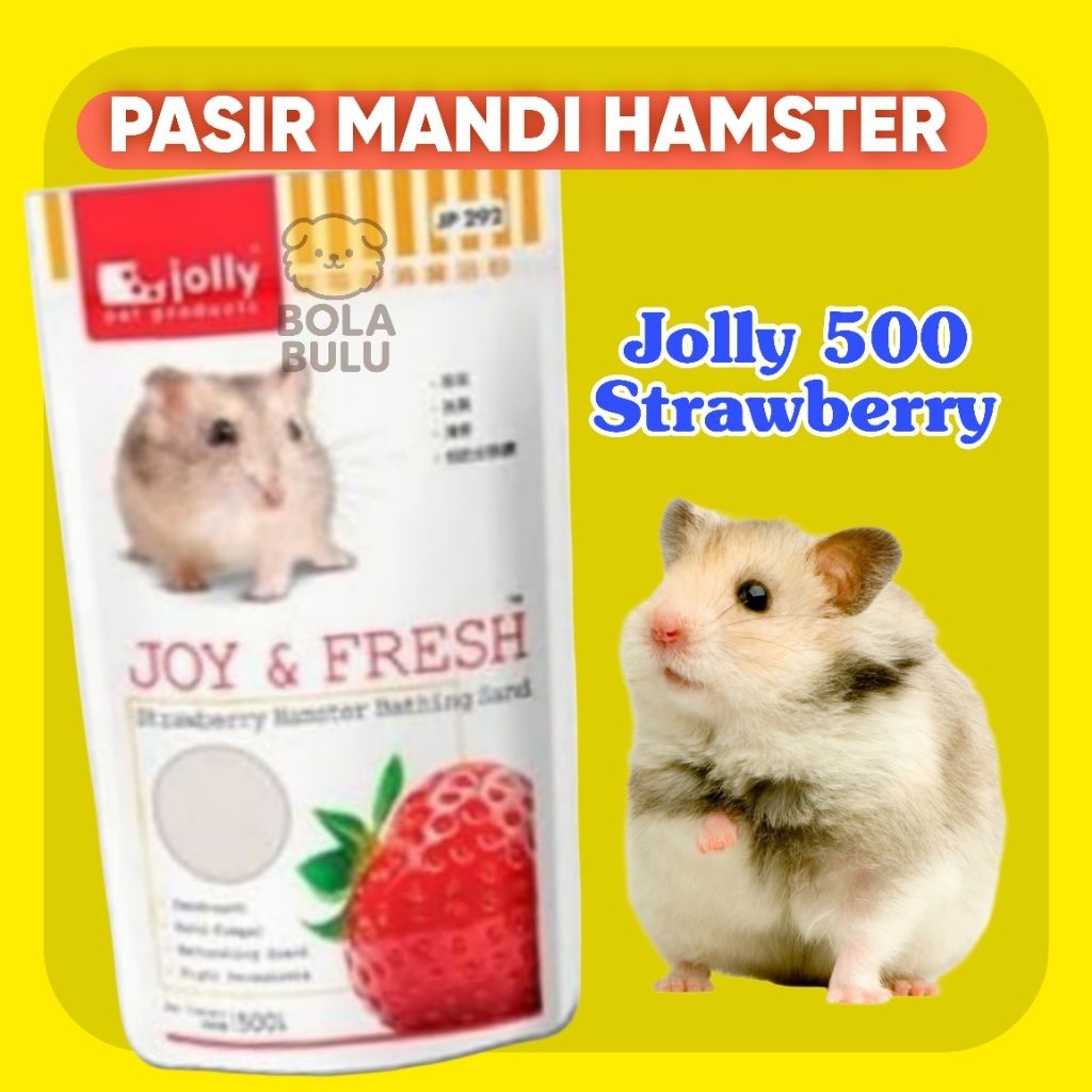 JOLLY HAMSTER SAND 500 GR - HAMSTER BATH SAND JOLLY BATHING SAND AND STECIA