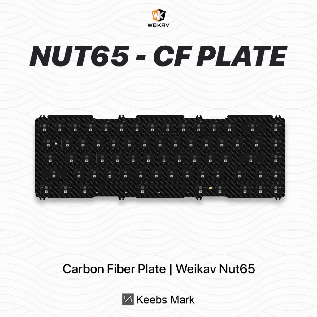 แผ่นคาร์บอนไฟเบอร์ Weikav Nut65 เพิ่มบน