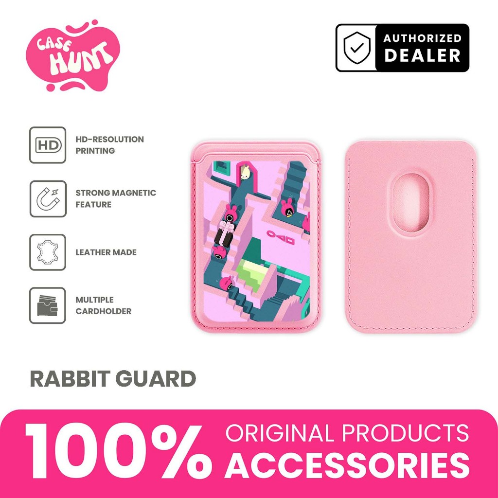 Magnetic Cardholder Case Hunt Cool Aesthetic Squid Game Pattern Simple Design Magsafe Accessories iP
