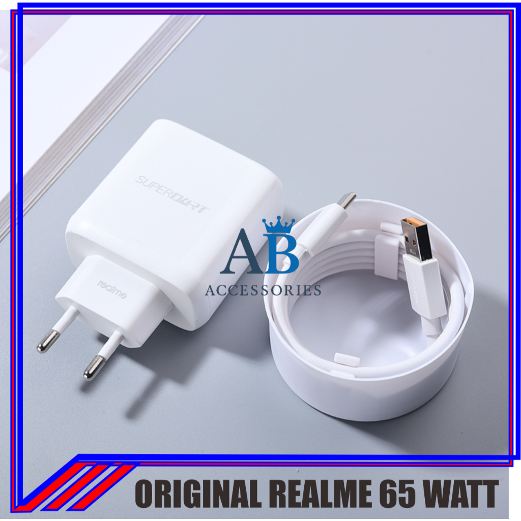 เครื่องชาร์จ Casan REALME 7 8 9 9i 10 Pro + Plus Super Dart 65W 65 วัตต์สาย USB TYPE C ดั้งเดิม