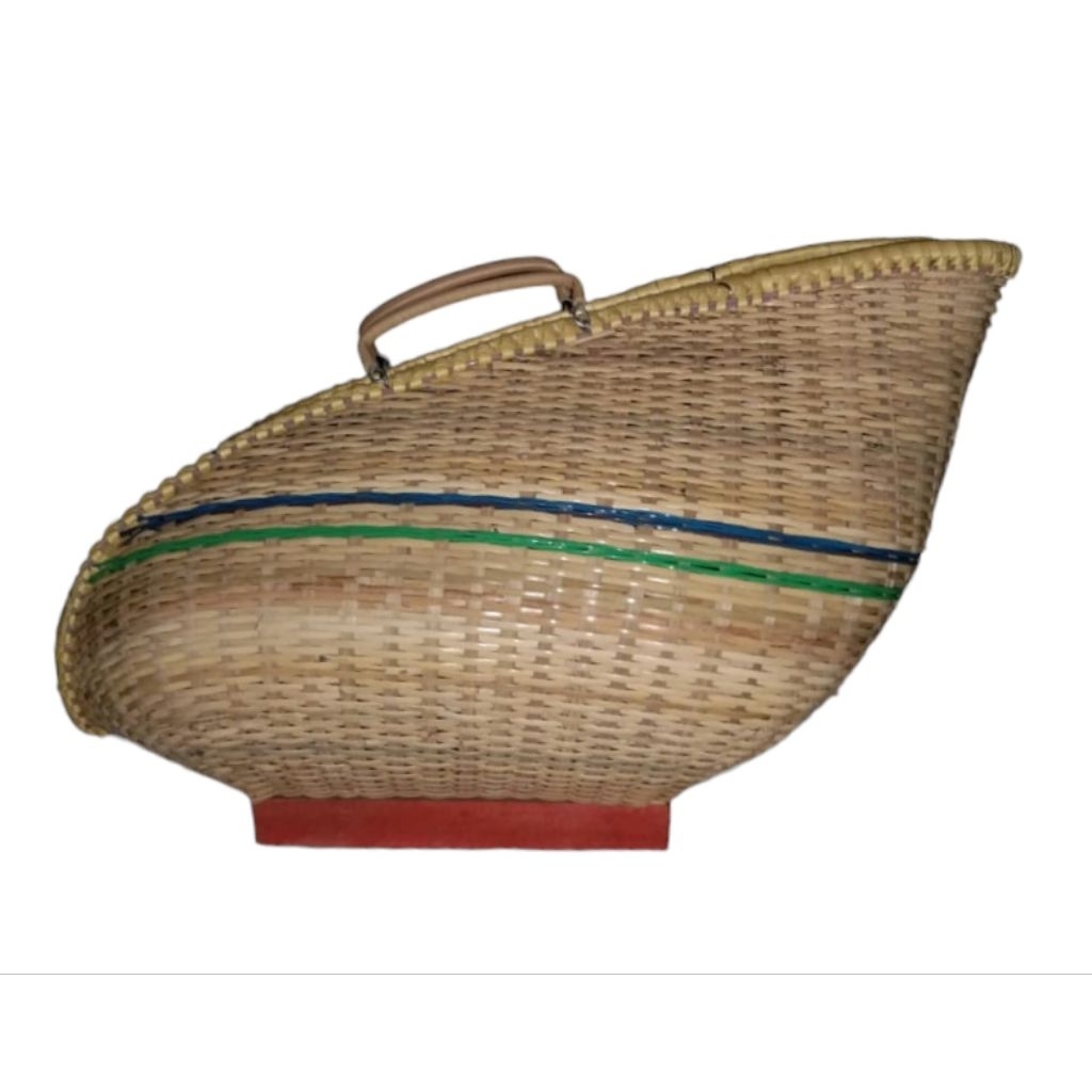 JUMBO SIZE RATTAN CHICKEN BAG KISO KISA BAG BANGKOK FIGHTING CHICKEN FULL RATTAN MATERIAL