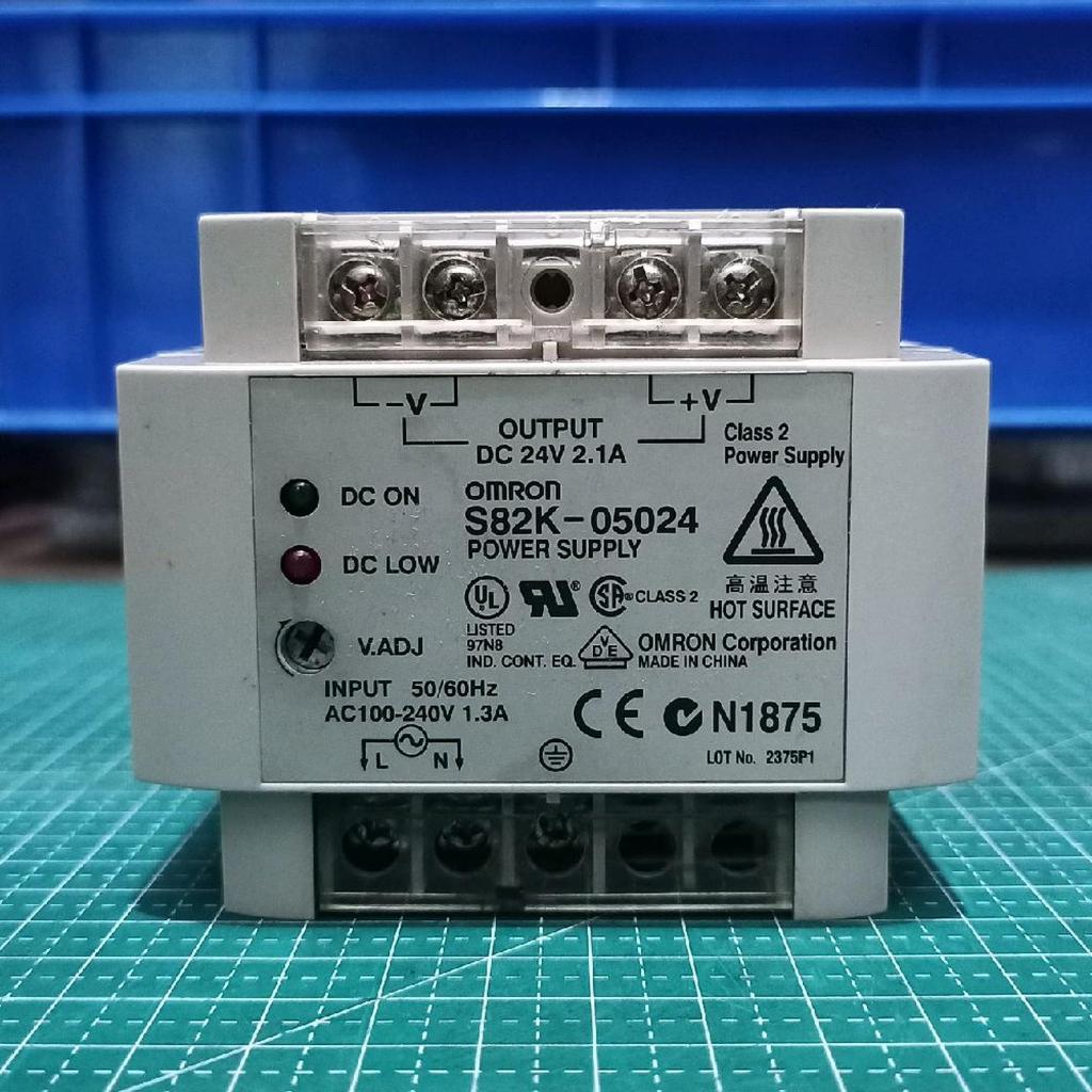 OMRON S82K-05024 แหล่งจ่ายไฟ Din Rail Output 24 Vdc
