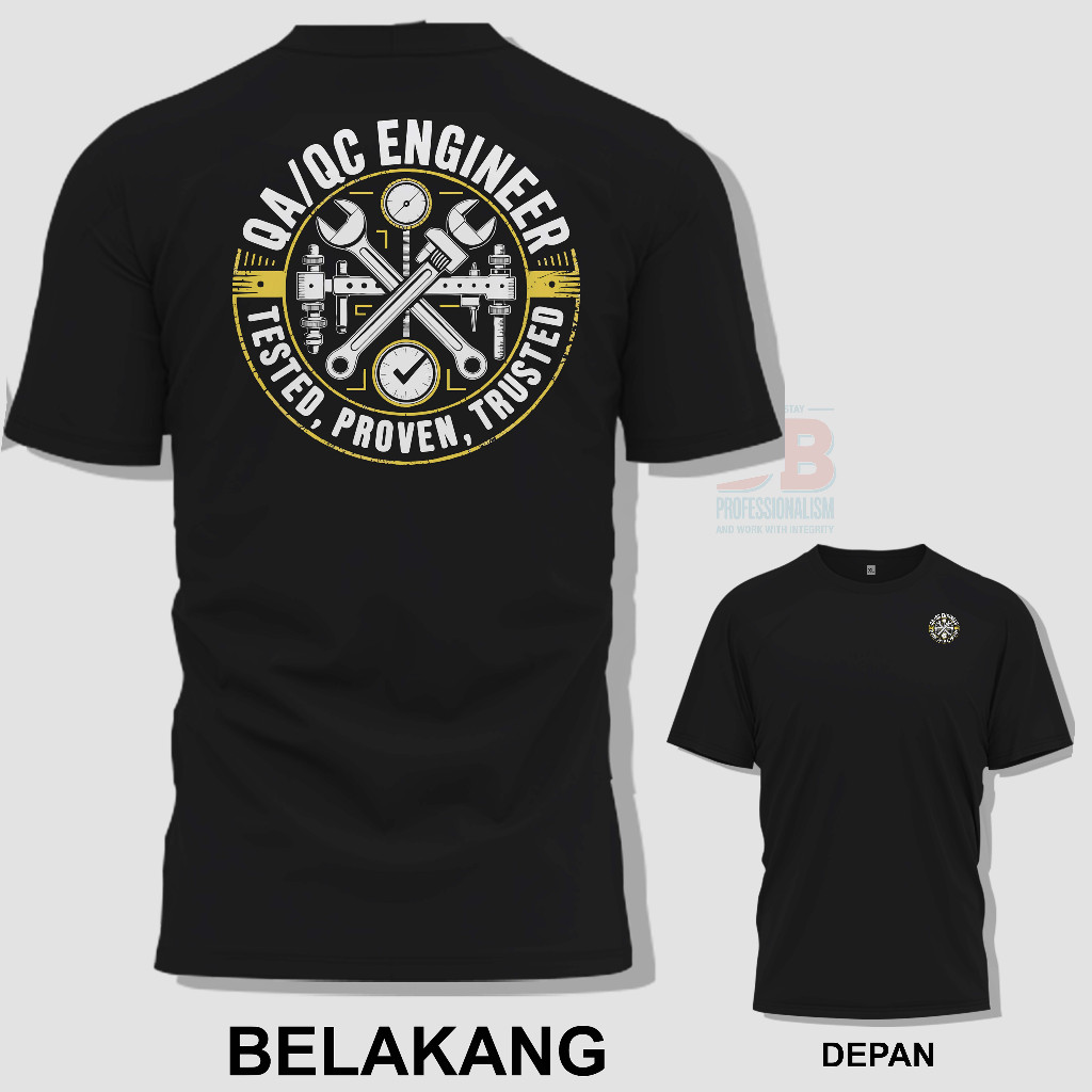 QA/QC Engineer Short Sleeve Distro Engineering T-Shirt - Tested, Proven, Trusted