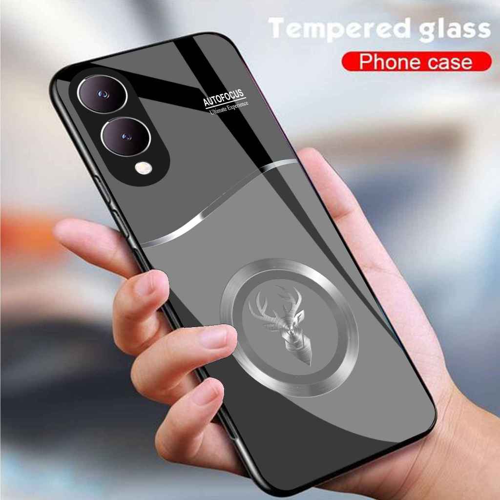 (KF-08) ล่าสุด Vivo Y17S Glossy Glass Softcase เคสโทรศัพท์มือถือ - VIVO Y17S ตัวป้องกันโทรศัพท์มือถื