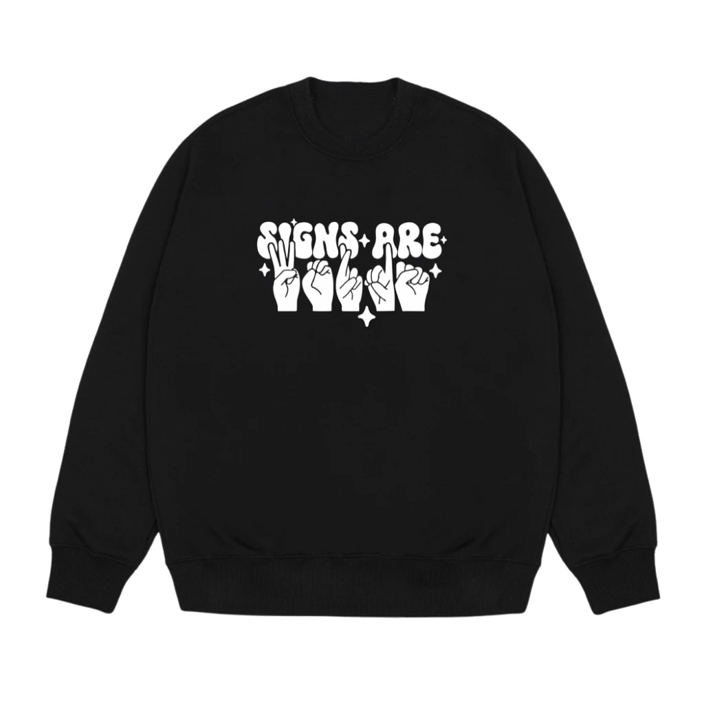 Starboy Black Ink Puff Crewneck - เสื้อสเวตเตอร์พิมพ์ลายโฟม